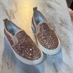 Cat & Jack Sparkly Pink Slip-On Sneakers
